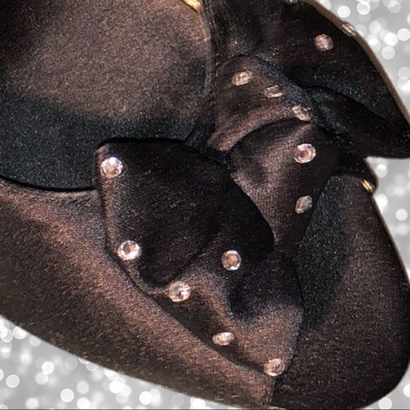 Nina black evening heels with a little sparkle - Picture 2 of 7